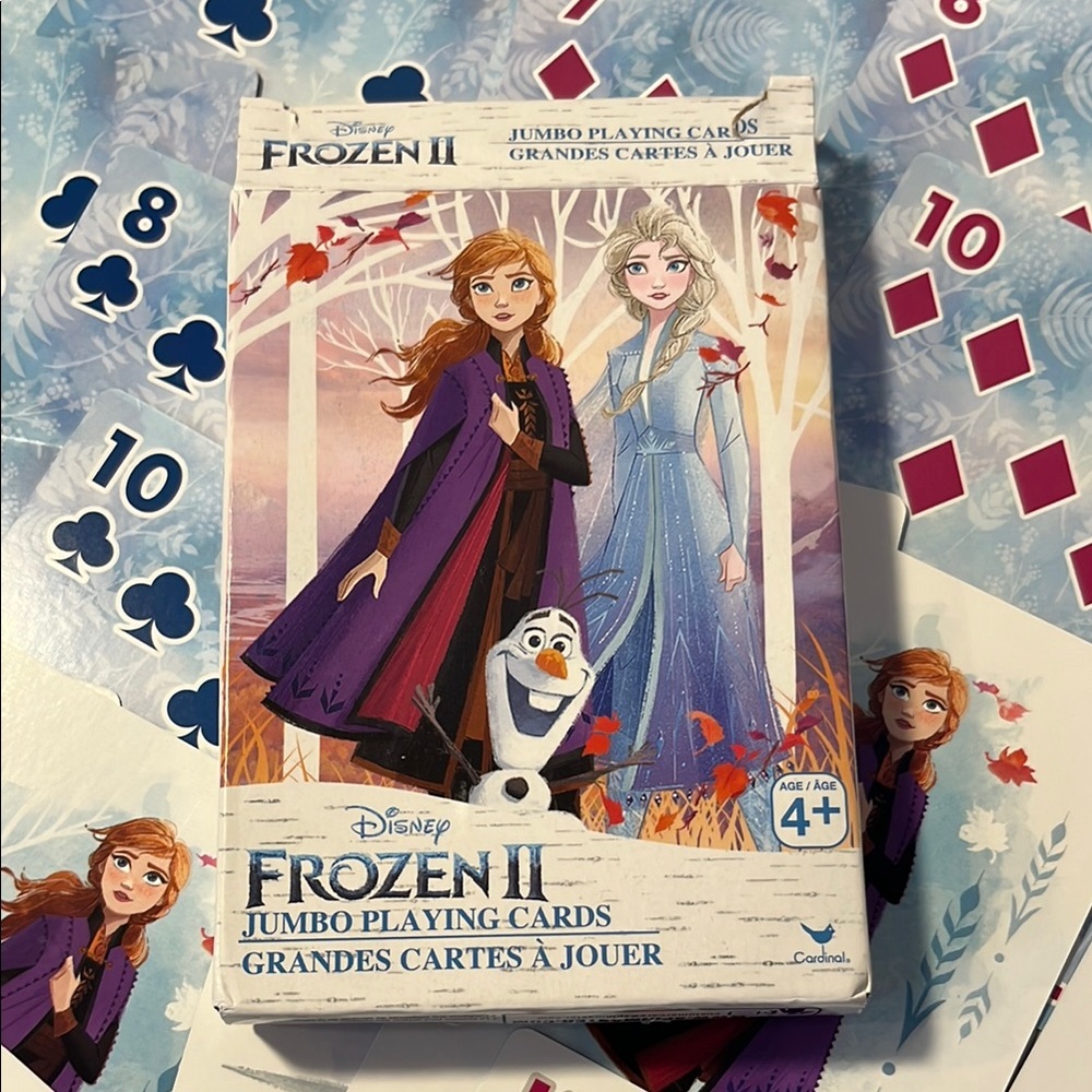 Disney Frozen II Jumbo Playing Cards - Purple and Blue